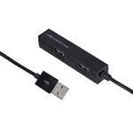 Hub USB 2.0 4 cổng tốc độ cao, bộ chia USB (Đen)