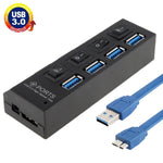 Hub USB 3.0 4 cổng, siêu tốc 5Gbps, cắm là dùng, hỗ trợ 1TB, 4 cổng (Đen), 4 cổng (Trắng)