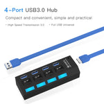 Hub USB 3.0 4 cổng, siêu tốc 5Gbps, cắm là dùng, hỗ trợ 1TB, 4 cổng (Đen), 4 cổng (Trắng)