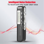Máy ghi âm kỹ thuật số 4GB, máy ghi âm MP3, hỗ trợ ghi âm điện thoại, chức năng VOX (màu đen)