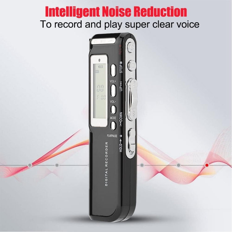 Máy ghi âm kỹ thuật số 4GB, máy ghi âm MP3, hỗ trợ ghi âm điện thoại, chức năng VOX (màu đen)