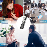 Máy ghi âm kỹ thuật số 8GB, máy ghi âm MP3, hỗ trợ ghi âm điện thoại, chức năng VOX, nguồn cấp: 2 pin AAA (màu đen)