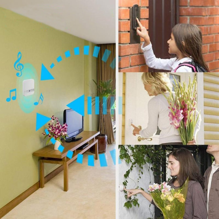 Bộ thu chuông cửa B10 52 tiếng chuông 110dB tiêu thụ điện năng thấp, dụng cụ chuông cửa gia đình, phích cắm Mỹ, AC 90-260V, B10 đen phích cắm Mỹ, B10 trắng phích cắm Mỹ