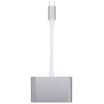 Bộ chia Hub 2 trong 1 VGA & HDMI cái sang USB-C / Type-C đực, VGA+HDMI