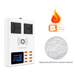 Bộ sạc không dây thông minh đa cổng USB YC-CDA10W 10W hiển thị kỹ thuật số sạc nhanh, phích cắm UK, SAS1048A, SAS1048B, SAS1048C