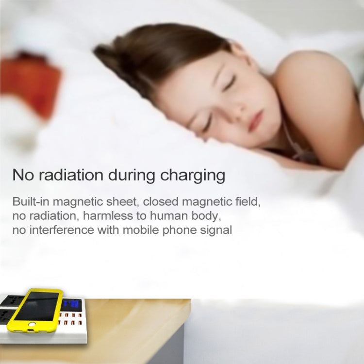 Bộ sạc không dây thông minh đa cổng USB YC-CDA10W 10W hiển thị kỹ thuật số sạc nhanh, phích cắm UK, SAS1048A, SAS1048B, SAS1048C
