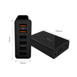 Bộ sạc USB VEDFUN TurboCube D620 sáu cổng sạc nhanh 3.0 + công nghệ SDDC, phích cắm EU/US/UK