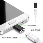 Cáp chuyển đổi vỏ kim loại 8 Pin cái sang USB-C / Type-C đực