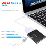 Cáp chuyển đổi ổ cứng SATA 22 chân sang USB-C / Type-C, chiều dài tổng khoảng 23cm