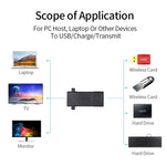 Bộ nối dài chuyển đổi USB 2.0 cái sang USB 2.0 cái, USB 2.0