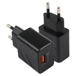 Bộ sạc du lịch nhanh 18W QC3.0 cổng USB đơn LZ-715, phích cắm EU, phích cắm EU