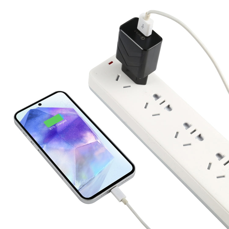 Bộ sạc du lịch nhanh 18W QC3.0 cổng USB đơn LZ-715, phích cắm EU, phích cắm EU