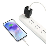 LZ-728 QC 3.0 USB + PD 20W USB-C / Type-C Fast Travel Charger, EU Plug, EU Plug