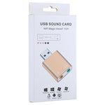 Card âm thanh USB ngoài vỏ nhôm, jack 3.5mm, HIFI Magic Voice 7.1 kênh, adapter không cần driver cho máy tính, máy bàn, loa, tai nghe, micro, vỏ nhôm 7.1 kênh màu vàng