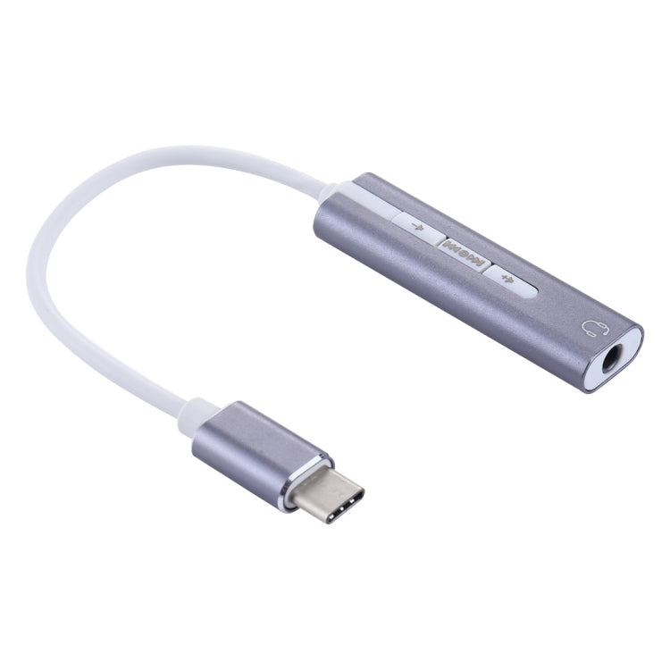Card âm thanh USB-C / Type-C ngoài vỏ nhôm, jack 3.5mm, HIFI Magic Voice 7.1 kênh, bộ chuyển đổi adapter không cần driver, cổng USB Type-C màu xám, màu bạc, màu đen