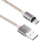 Cáp Sạc Nam Châm Micro USB Dạng Dệt 1m Xoay 360 Độ Có Đèn LED Báo Hiệu