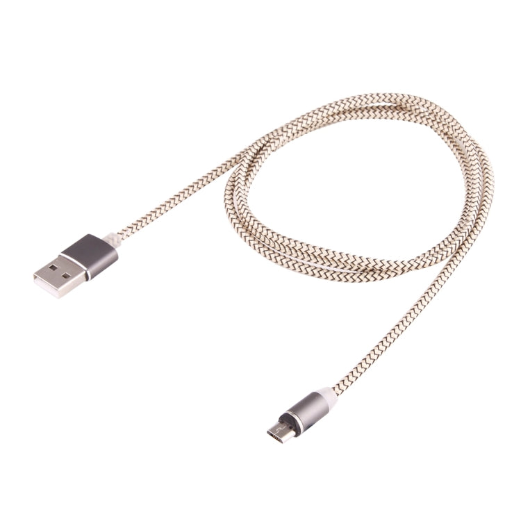 Cáp Sạc Nam Châm Micro USB Dạng Dệt 1m Xoay 360 Độ Có Đèn LED Báo Hiệu