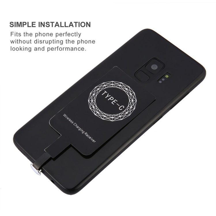 Bộ nhận sạc không dây chuẩn Qi 5V 800mA với cổng USB-C / Type-C, dành cho điện thoại Type-C