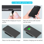Bộ nhận sạc không dây chuẩn Qi 5V 800mA với cổng USB-C / Type-C, dành cho điện thoại Type-C