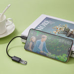 Cáp dữ liệu sạc bộ chuyển đổi OTG 2A Micro USB sang USB ống hợp kim nhôm dài 24cm có đầu nối USB-C / Type-C