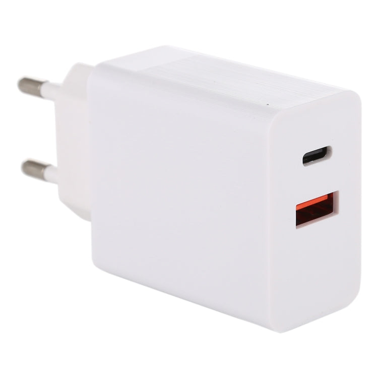 Bộ chuyển đổi phích cắm sạc nhanh 24W PD + QC3.0 EU, Phích cắm EU 24W