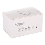 Bộ chuyển đổi phích cắm sạc nhanh 24W PD + QC3.0 EU, Phích cắm EU 24W