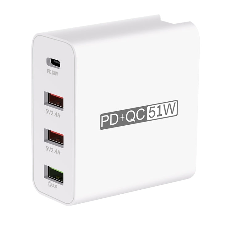 Bộ sạc du lịch USB 4 cổng sạc nhanh WLX-A6, phích cắm US