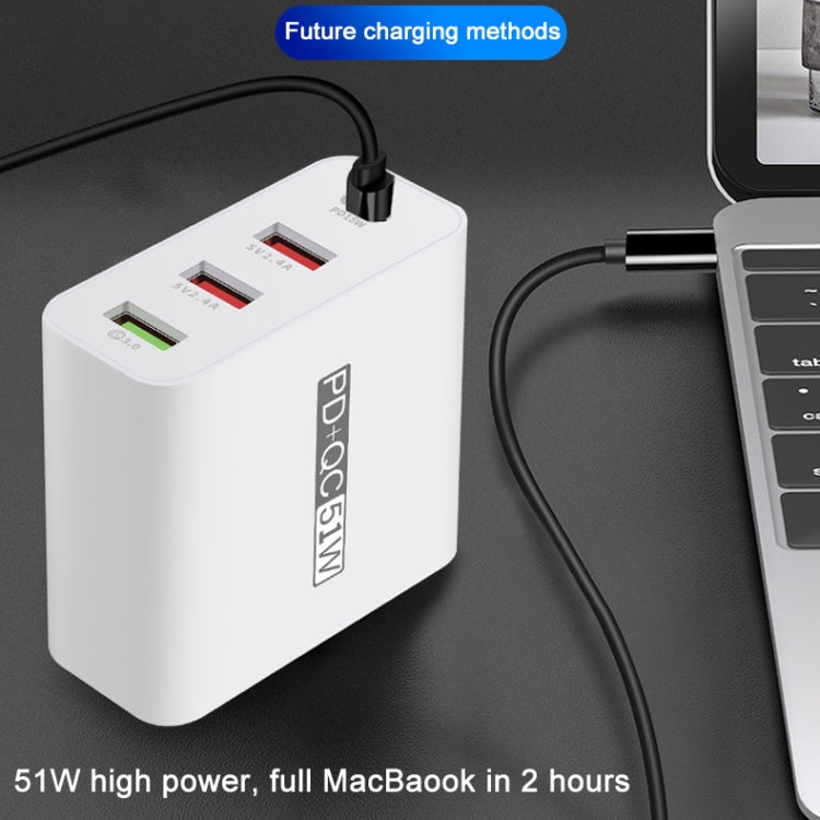 Bộ sạc du lịch USB 4 cổng sạc nhanh WLX-A6, phích cắm US