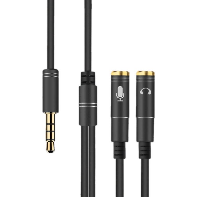 Cáp âm thanh chia 2 đầu 3.5mm đực sang đôi 3.5mm cái TPE đàn hồi cao 2 trong 1, dài cáp 32cm