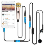 Cáp âm thanh chia 2 đầu 3.5mm đực sang đôi 3.5mm cái TPE đàn hồi cao 2 trong 1, dài cáp 32cm