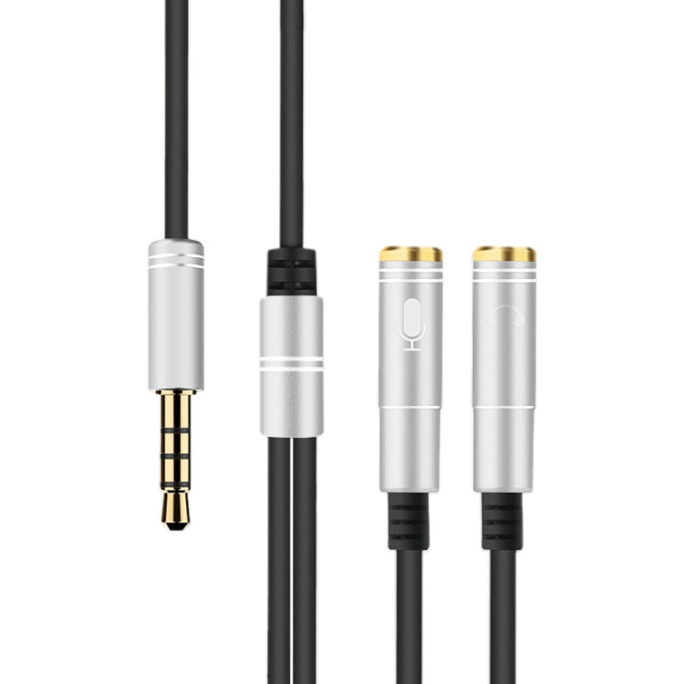 Cáp âm thanh chia 2 đầu 3.5mm đực sang đôi 3.5mm cái TPE đàn hồi cao 2 trong 1, dài cáp 32cm
