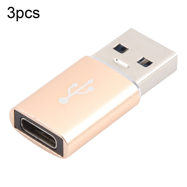 3 cái adapter USB-C / Type-C cái sang USB 3.0 đực hợp kim nhôm, hỗ trợ sạc & truyền dữ liệu, USB 3.0
