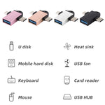 Bộ chuyển đổi OTG đa chức năng USB 3.0 cái sang USB-C / Type-C đực + Micro USB đực có lỗ móc dây
