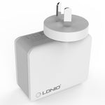 Bộ sạc du lịch thông minh LDNIO A4403 4.4A 4 cổng USB, phích cắm EU, SAS5293AU, SAS5293EU, SAS5293UK, SAS5293US
