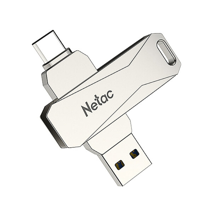 USB Netac U782C 128GB USB-C / Type-C + USB 3.0, ổ flash xoay 360 độ hợp kim kẽm OTG U Disk, 128GB