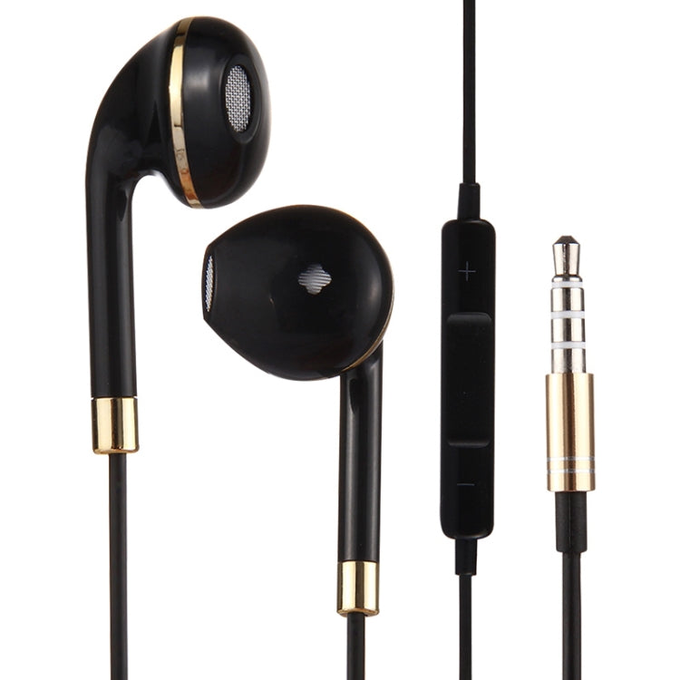 Tai nghe nhét tai 3.5mm thân dây màu đen có điều khiển dây và mic dành cho iPhone, Galaxy, Huawei, Xiaomi, LG, HTC và các điện thoại thông minh khác