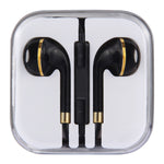 Tai nghe nhét tai 3.5mm thân dây màu đen có điều khiển dây và mic dành cho iPhone, Galaxy, Huawei, Xiaomi, LG, HTC và các điện thoại thông minh khác