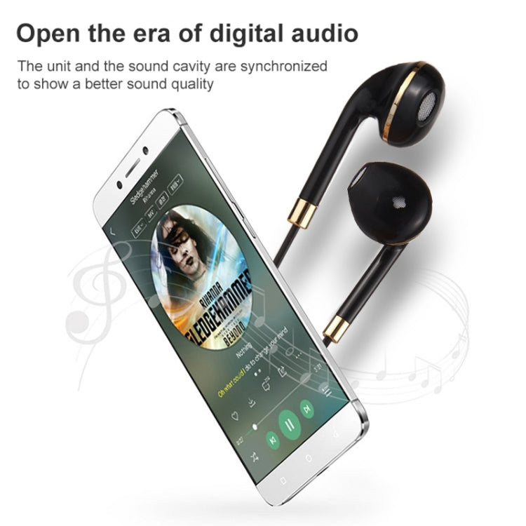 Tai nghe nhét tai 3.5mm thân dây màu đen có điều khiển dây và mic dành cho iPhone, Galaxy, Huawei, Xiaomi, LG, HTC và các điện thoại thông minh khác