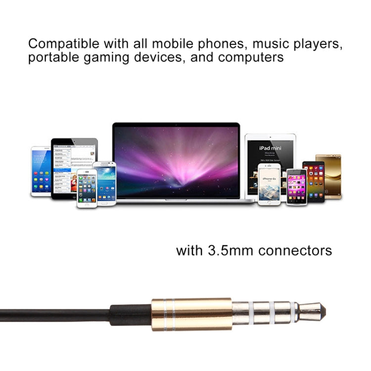 Tai nghe nhét tai 3.5mm thân dây màu đen có điều khiển dây và mic dành cho iPhone, Galaxy, Huawei, Xiaomi, LG, HTC và các điện thoại thông minh khác