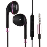Tai nghe nhét tai 3.5mm thân dây màu đen có điều khiển dây và mic dành cho iPhone, Galaxy, Huawei, Xiaomi, LG, HTC và các điện thoại thông minh khác