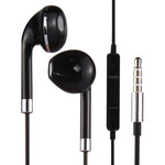 Tai nghe nhét tai 3.5mm thân dây màu đen có điều khiển dây và mic dành cho iPhone, Galaxy, Huawei, Xiaomi, LG, HTC và các điện thoại thông minh khác