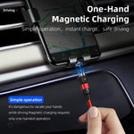 Cáp Sạc Nam Châm Dệt Nylon USB Sang Micro USB 1m 2A Xoay, 1m Micro USB