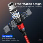 Cáp Sạc Nam Châm Dệt Nylon USB Sang Micro USB 1m 2A Xoay, 1m Micro USB