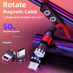 Cáp Sạc Nam Châm Dệt Nylon USB Sang Micro USB 1m 2A Xoay, 1m Micro USB