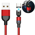Cáp Sạc Nam Châm Dệt Nylon USB Sang Micro USB 1m 2A Xoay, 1m Micro USB