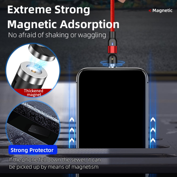 1m 2A Output USB to Micro USB Nylon Braided Rotate Magnetic Charging Cable, 1m Micro USB