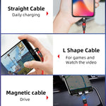 Cáp sạc từ USB sang USB-C / Type-C bện nylon dài 2m, dòng ra 2A, có thể xoay và nam châm, 2m Type-C
