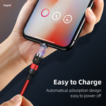Cáp sạc từ USB sang USB-C / Type-C bện nylon dài 2m, dòng ra 2A, có thể xoay và nam châm, 2m Type-C