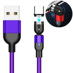 Cáp sạc từ USB sang USB-C / Type-C bện nylon dài 1m, dòng ra 2A, có thể xoay và nam châm, 1m Type-C