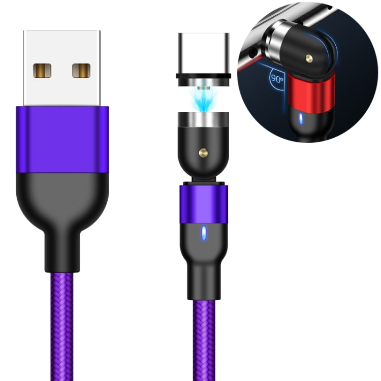 Cáp sạc từ USB sang USB-C / Type-C bện nylon dài 1m, dòng ra 2A, có thể xoay và nam châm, 1m Type-C
